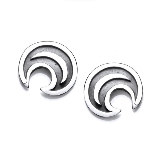 Sterling Silver Half Moon Earrings