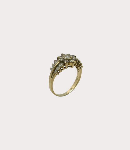 Pre-Owned 18ct Yellow Gold Diamond Cluster Ring