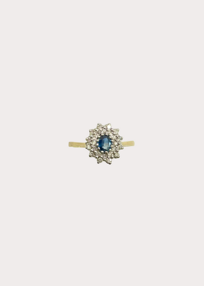 9ct Sapphire And Diamond Ring