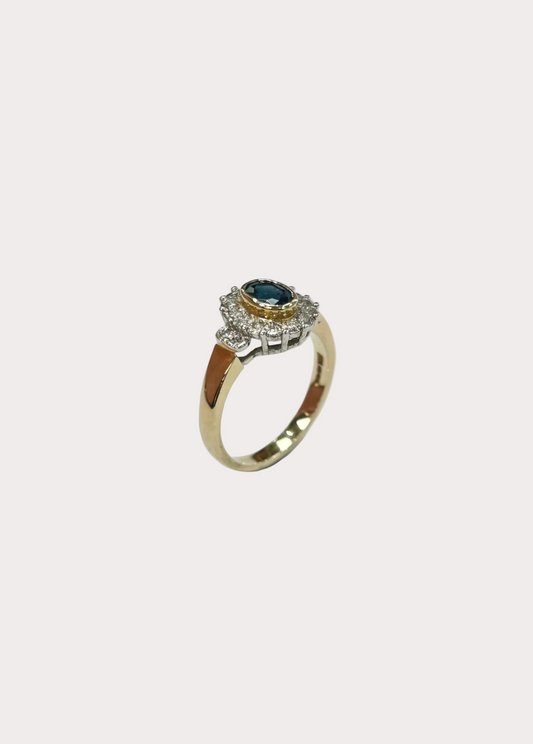 9ct Sapphire and Diamond Ring