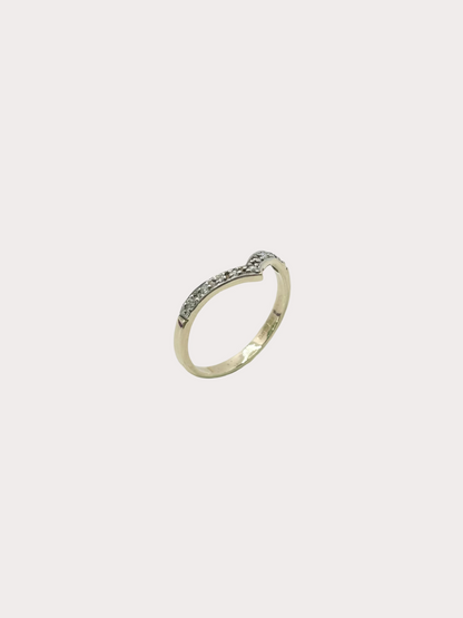 9CT Diamond Wishbone Ring