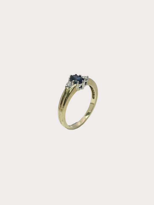 9ct Sapphire and Diamond Ring