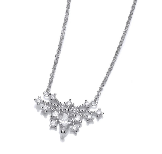 Sterling Silver Butterfly CZ Necklace