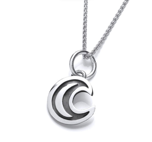 Sterling Silver Half Moon Pendant