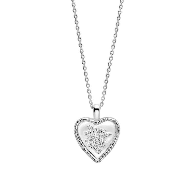 Spring Posey Vintage Heart Necklace