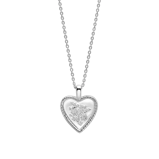 Spring Posey Vintage Heart Necklace