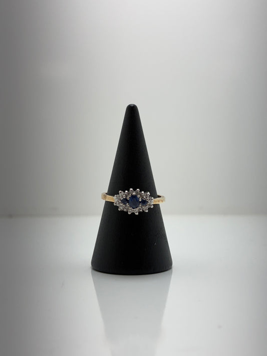 9ct Sapphire And Diamond Ring 09