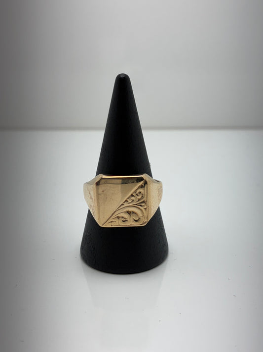 9ct Yellow Gold Square Signet Ring