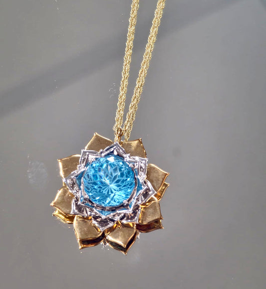 Swiss Topaz 9ct Yellow Gold Pendant