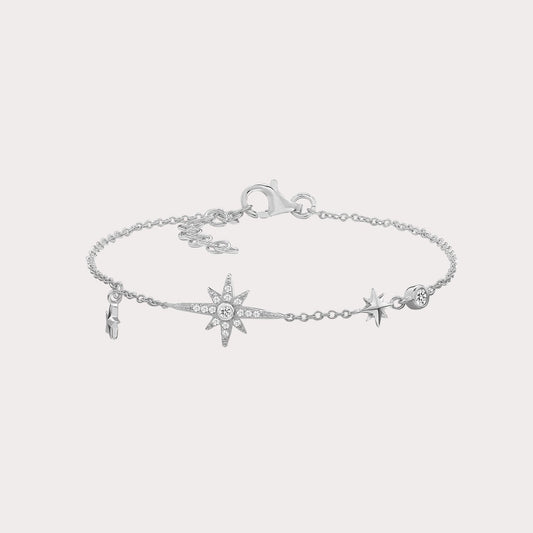 Sterling Silver Northern Star Bracelet