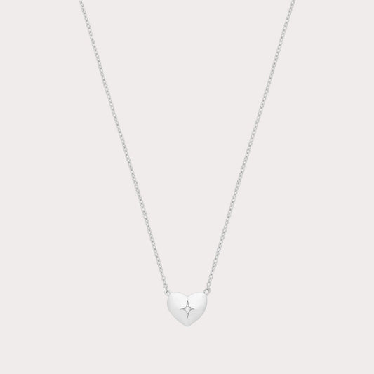 Sterling Silver Fine Heart Necklet