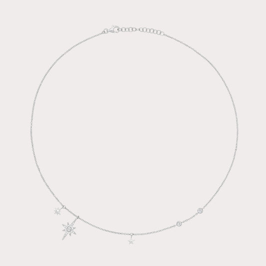 Sterling Silver Northern Star Necklet