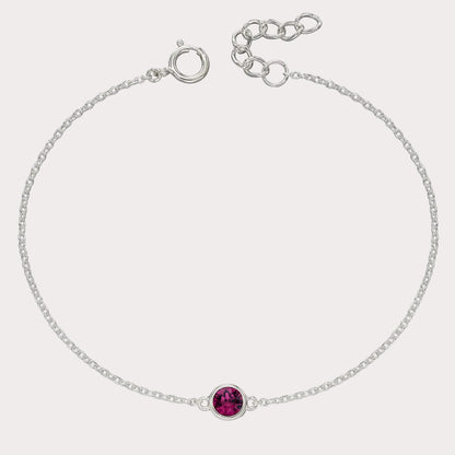 Sterling Silver Crystal Bracelet