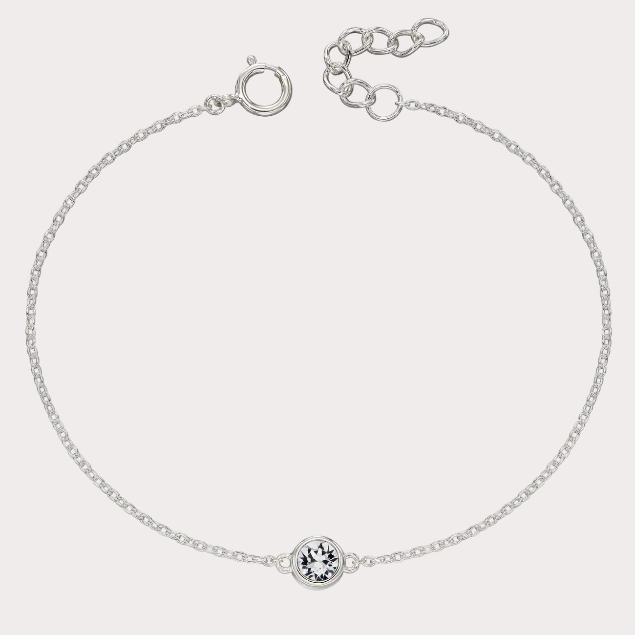 Sterling Silver Crystal Bracelet