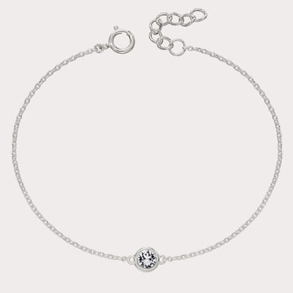 Sterling Silver Crystal Bracelet