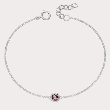 Sterling Silver Crystal Bracelet