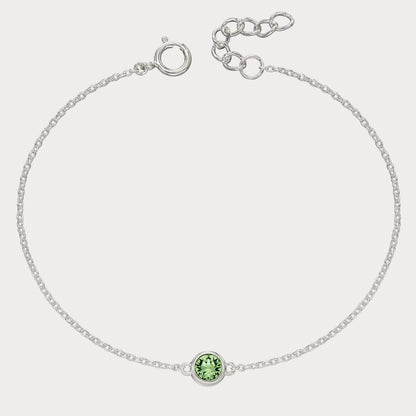 Sterling Silver Crystal Bracelet