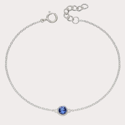 Sterling Silver Crystal Bracelet