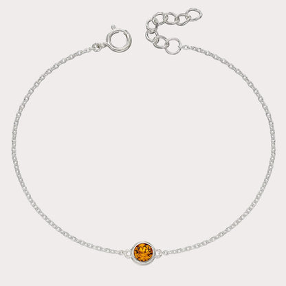 Sterling Silver Crystal Bracelet