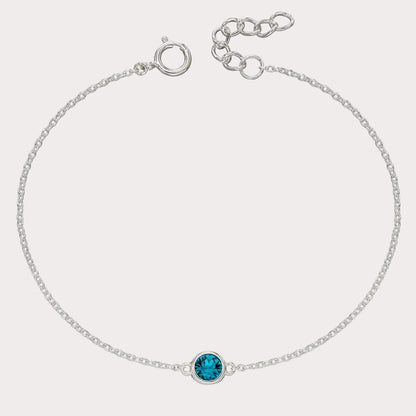 Sterling Silver Crystal Bracelet