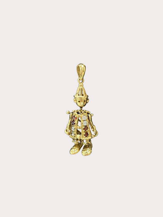 Pre-Owned 9ct Yellow Gold Clown Pendant