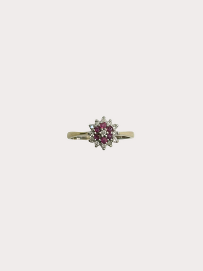 9ct Ruby And Diamond Ring