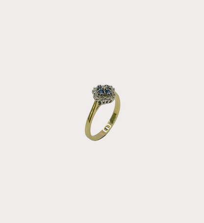 9ct Sapphire and Diamond Ring