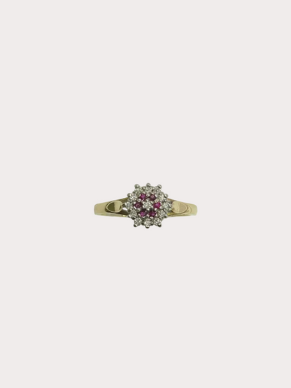 9ct Ruby And Diamond Ring