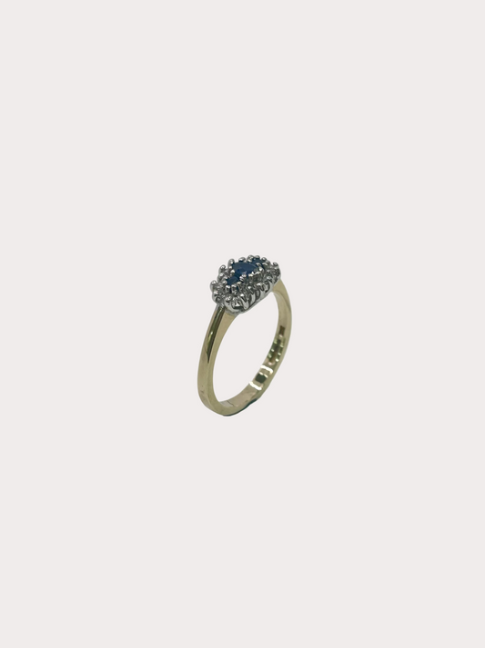 9ct Sapphire and Diamond Ring