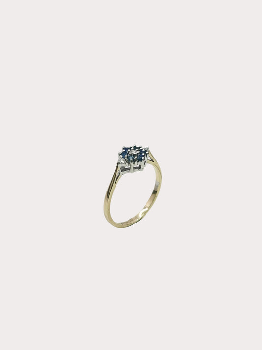 9ct Sapphire and Diamond Ring