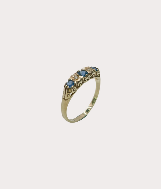 9ct Sapphire and Diamond Ring