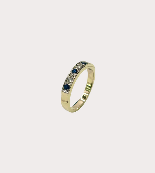 9ct Sapphire and Diamond Ring