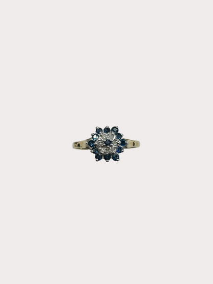 9ct Sapphire and Diamond Ring