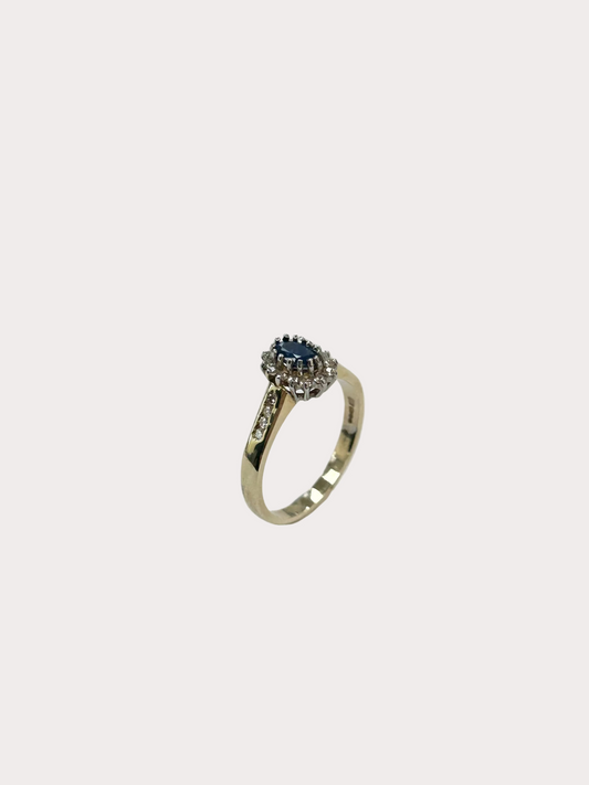 9ct Sapphire And Diamond Ring