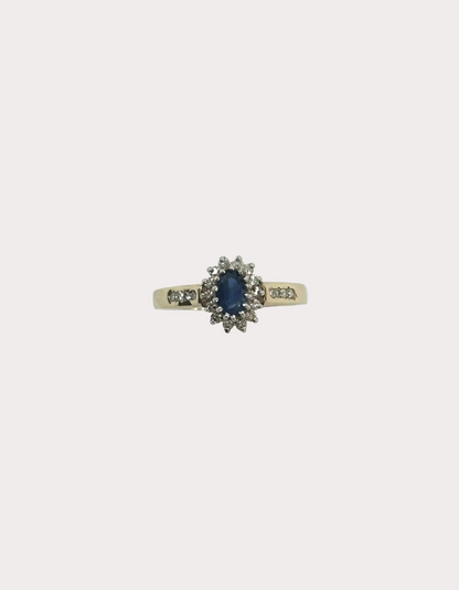 9ct Sapphire And Diamond Ring