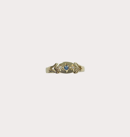 9ct Sapphire And Diamond Ring