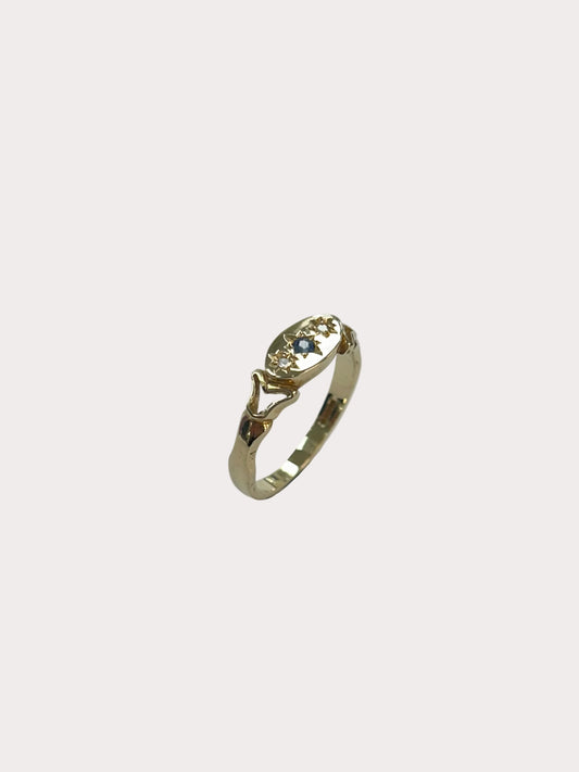 9ct Sapphire And Diamond Ring