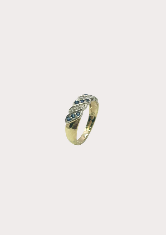 9ct Sapphire and Diamond Ring