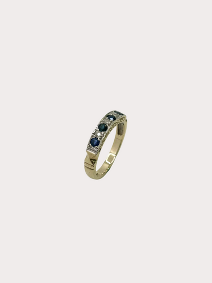 9ct Sapphire and Diamond Ring