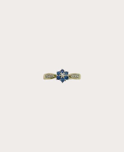 9ct Sapphire and Diamond Ring
