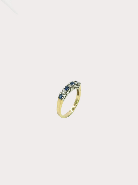 9CT Sapphire and Diamond Eternity Ring