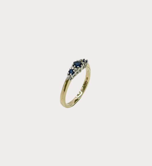 9ct Sapphire and Diamond Ring