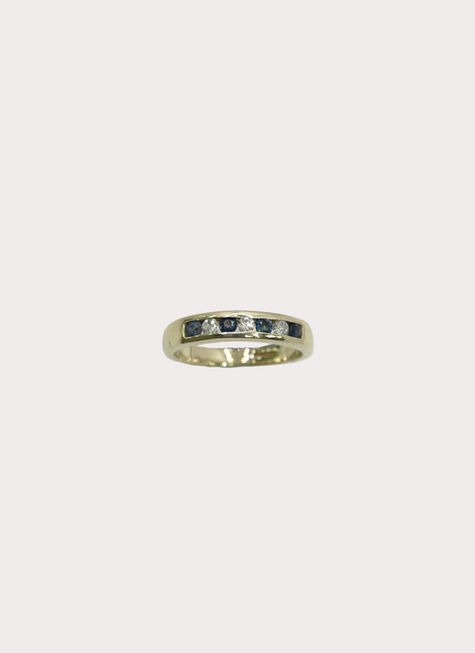 9ct Sapphire and Diamond Ring