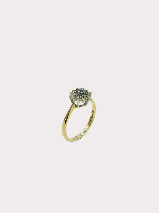 9ct Sapphire and Diamond Ring