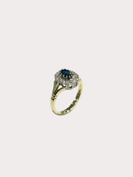 9ct Sapphire and Diamond Ring
