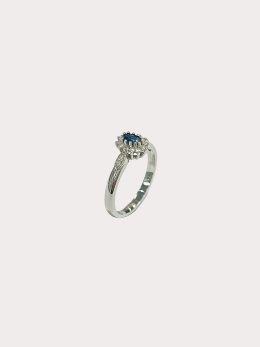 9ct Sapphire and Diamond Ring
