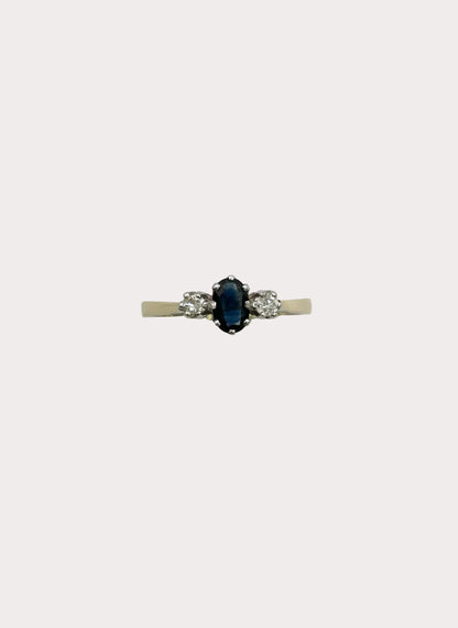9ct Sapphire And Diamond Ring