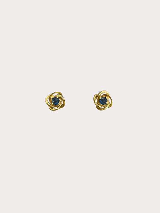 9ct Sapphire Knot Stud Earrings