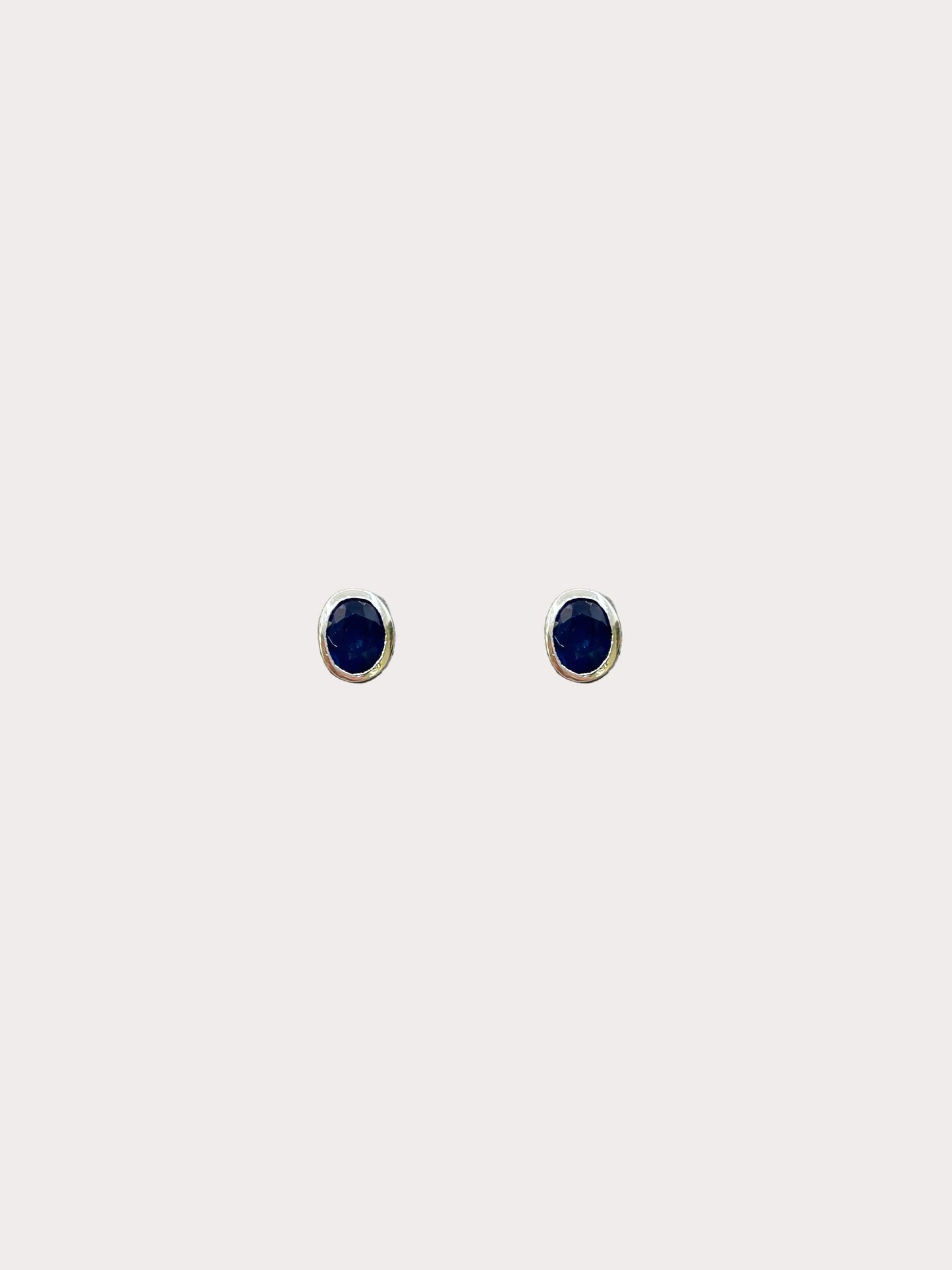 9ct White Gold and Sapphire Studs