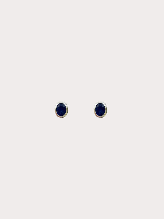 9ct White Gold and Sapphire Studs